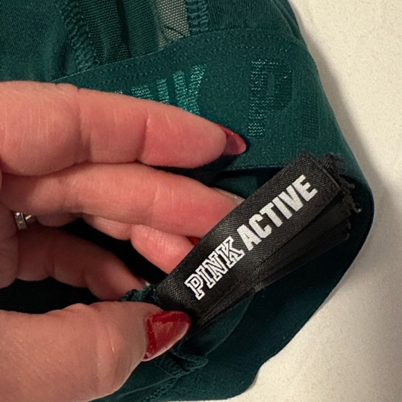 PINK Victoria's Secret Sports Bras - Dark Green and White Size- Medium - Picture 11 of 11